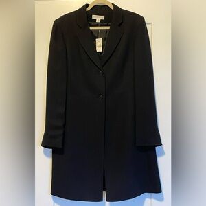 NWT Casual Corner Long Black Blazer Jacket, size 14